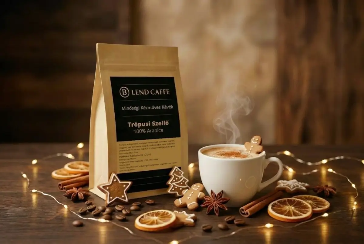 Trópusi szellő mézeskalács kávé, aromás