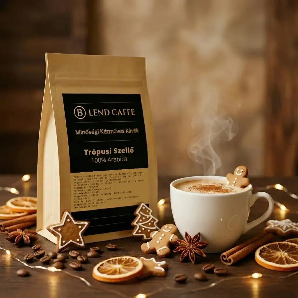 Trópusi Szellő mézeskalács kávé karácsonyi hangulatban